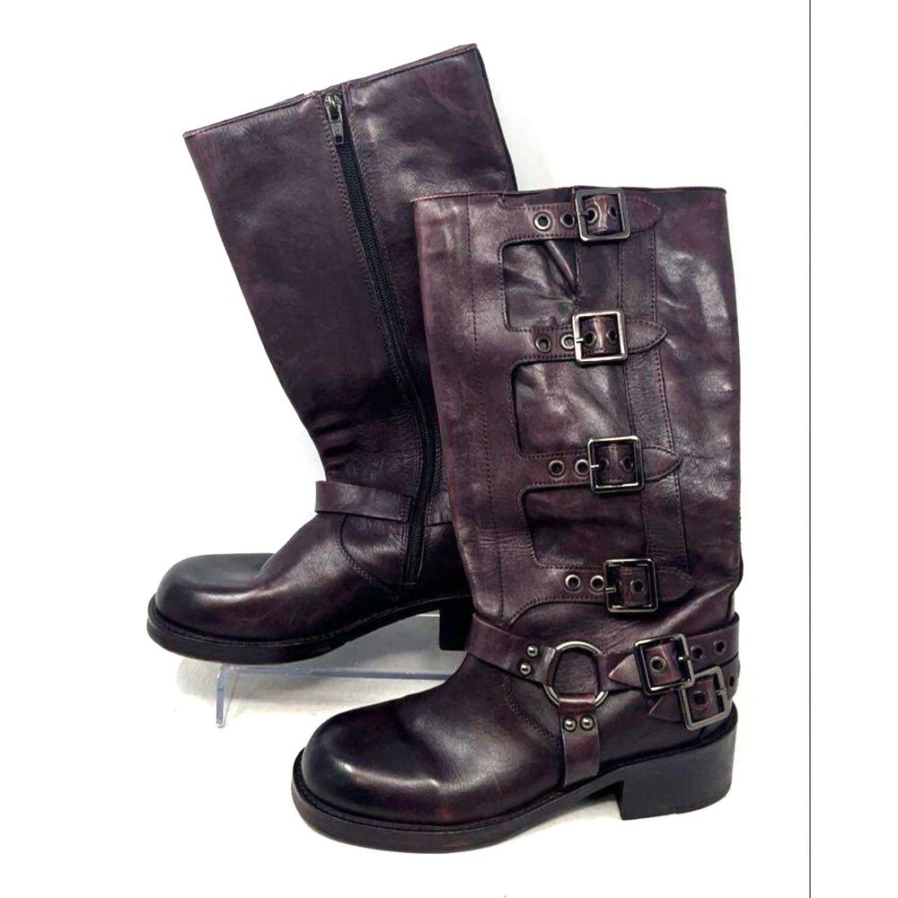 Vintage Foundry Co. Womens Brown Leather Side Zip Riding Boots Size 6.5 - Picture 2 of 12
